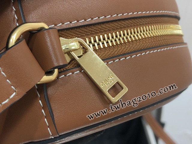 Celine專櫃2023新款經典凱旋門Logo大月餅包斜挎女包 賽琳OVAL CUIR TRIOMPHE大光滑牛皮革橢圓形手袋 sldj2260